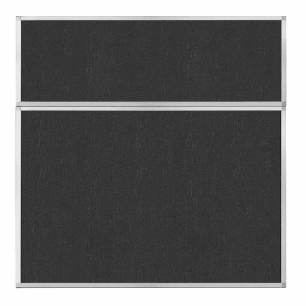 Versare Hush Panel Configurable Cubicle Partition 6' x 6' Black Fabric 1852331 - main